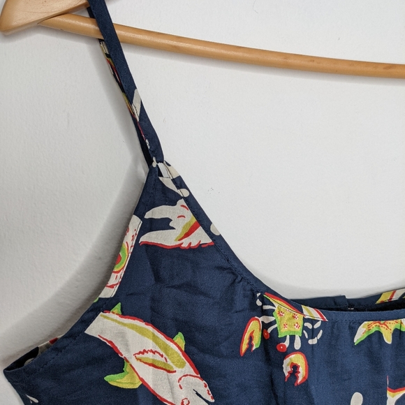 J. CREW Ocean Graphic Fish Camisole Cotton Tank - Picture 5 of 5